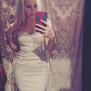 Akira Tan Suede Bodycon Dress